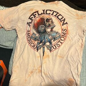 Orange affliction large Tshirt
